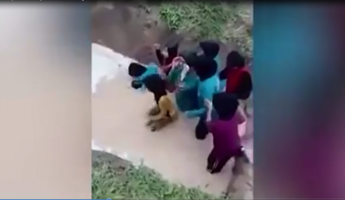 Học sinh Malaysia lội qua hồ nước có rắn ảnh 1 Hoc sinh Malaysia loi qua ho nuoc co ran anh 1