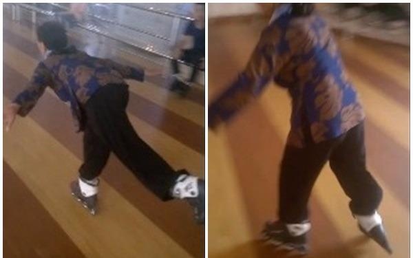 Cu ba truot patin dieu luyen hinh anh