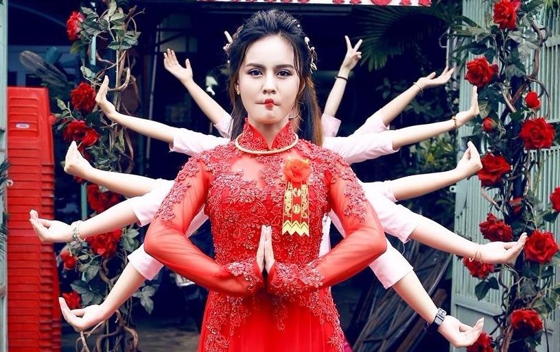 Co dau, chu re Can Tho tao dang vui nhon trong le an hoi hinh anh