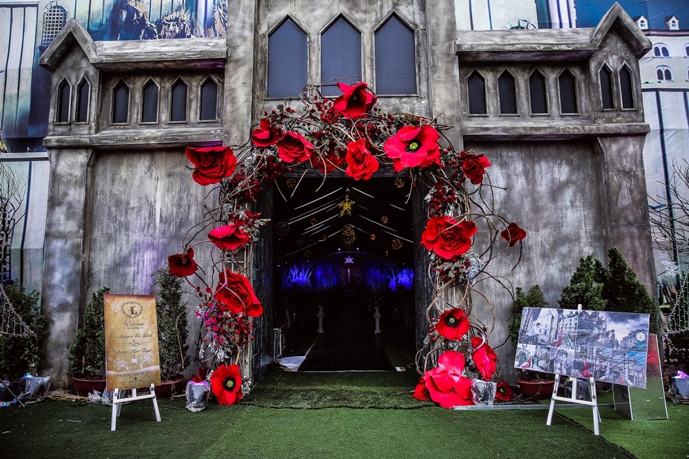 Khung canh chuan bi cho le cuoi tai Dong Anh hinh anh