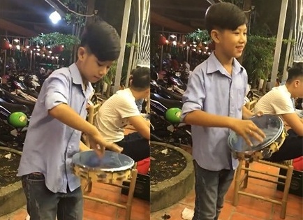 Cau be lac trong bang tay chuyen nghiep trong quan an hinh anh