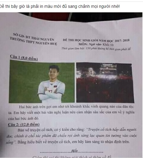 Văn Thanh tạo dáng vào đề học sinh giỏi ảnh 1 Van Thanh tao dang vao de hoc sinh gioi anh 1