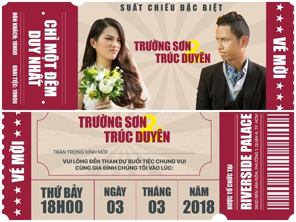 thiệp cưới giống vé xem phim của đạo diễn 9X ảnh 2 thiep cuoi giong ve xem phim cua dao dien 9X anh 2