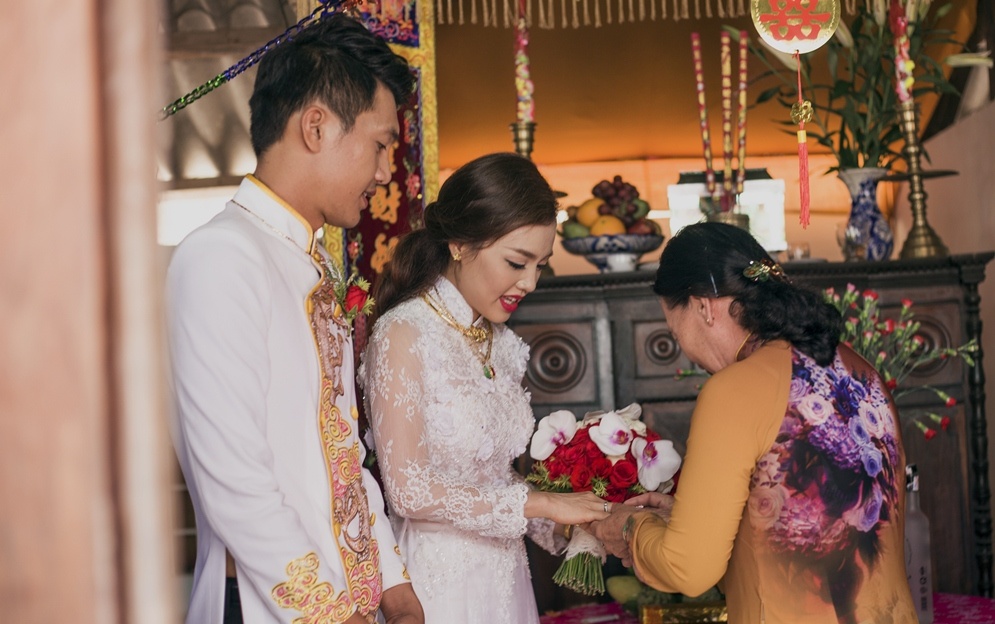 Dam cuoi Quang Tuan va Linh Phi anh 2