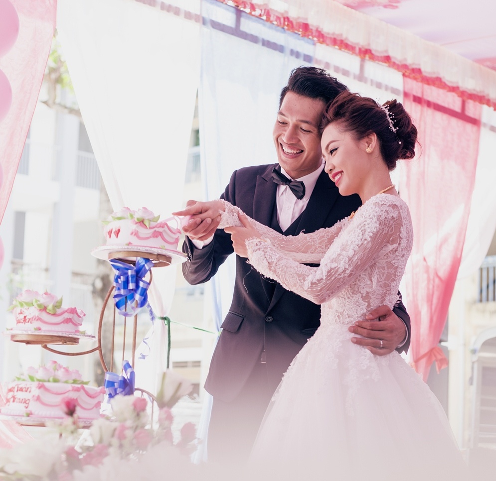 Dam cuoi Quang Tuan va Linh Phi anh 6