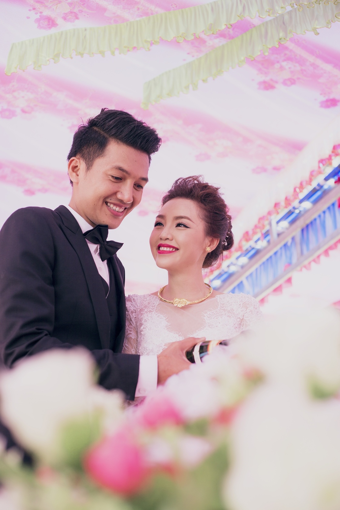 Dam cuoi Quang Tuan va Linh Phi anh 7