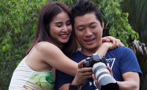 Thao Trang tinh cam ben Kinh Quoc tren truong quay hinh anh