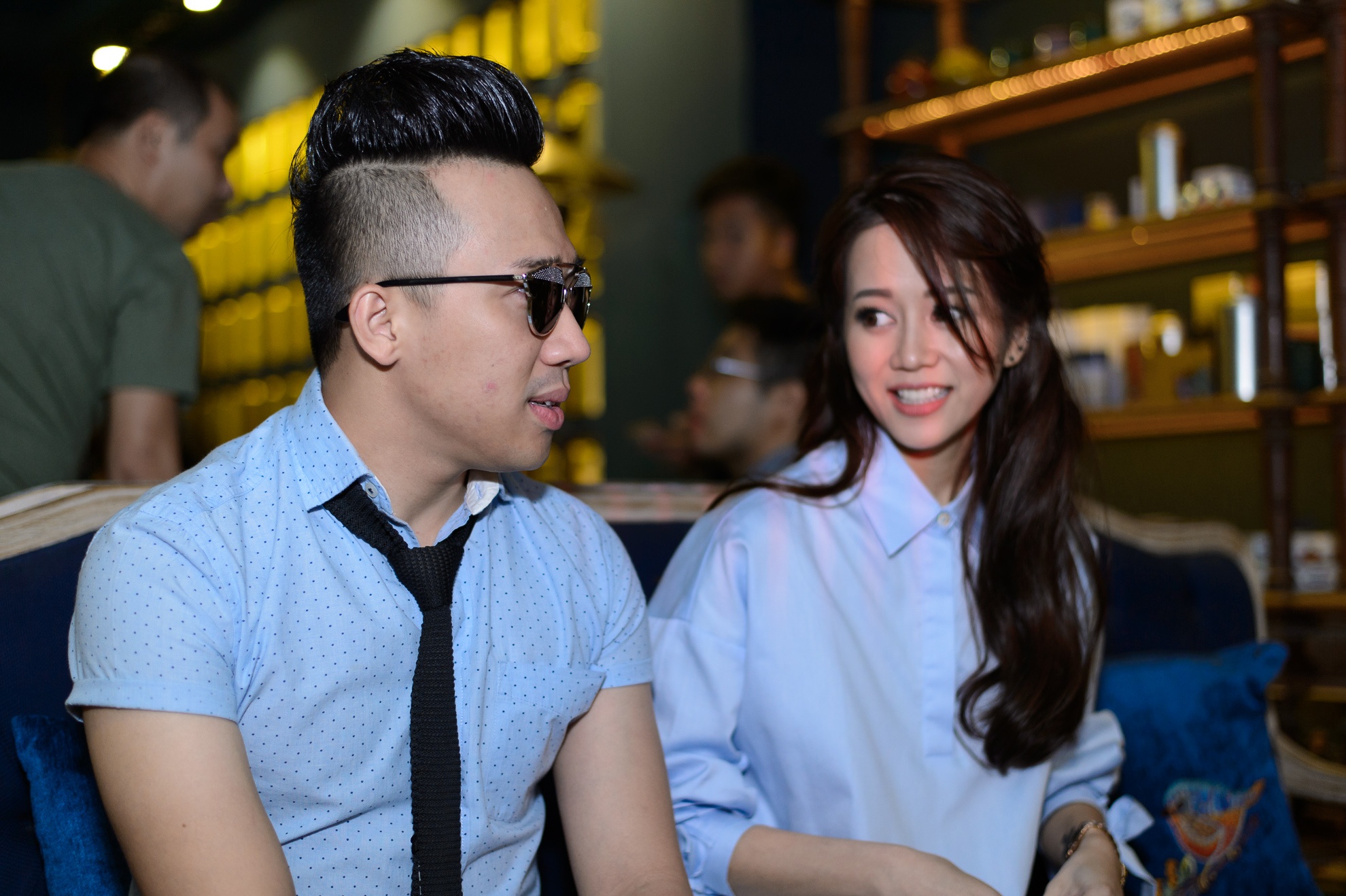 Trấn Thành và An Nguy mặc tông xanh ảnh 3 Tran Thanh va An Nguy mac tong xanh anh 3