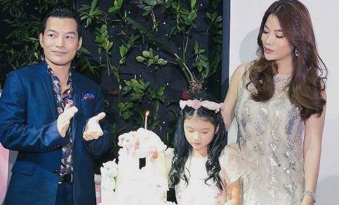 Truong Ngoc Anh cung chong cu to chuc sinh nhat cho con gai hinh anh