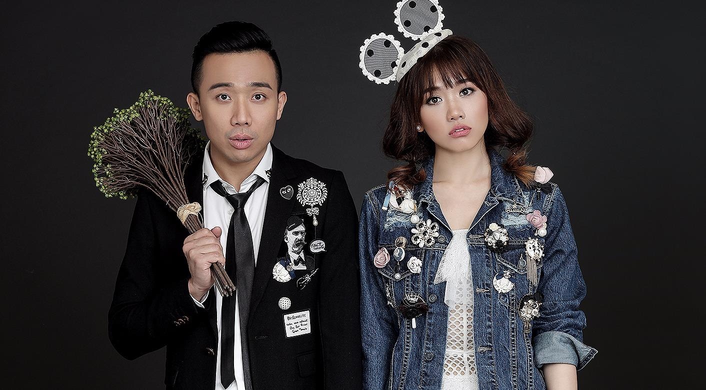 Hari Won - Tran Thanh tinh nghich trong anh cuoi hinh anh