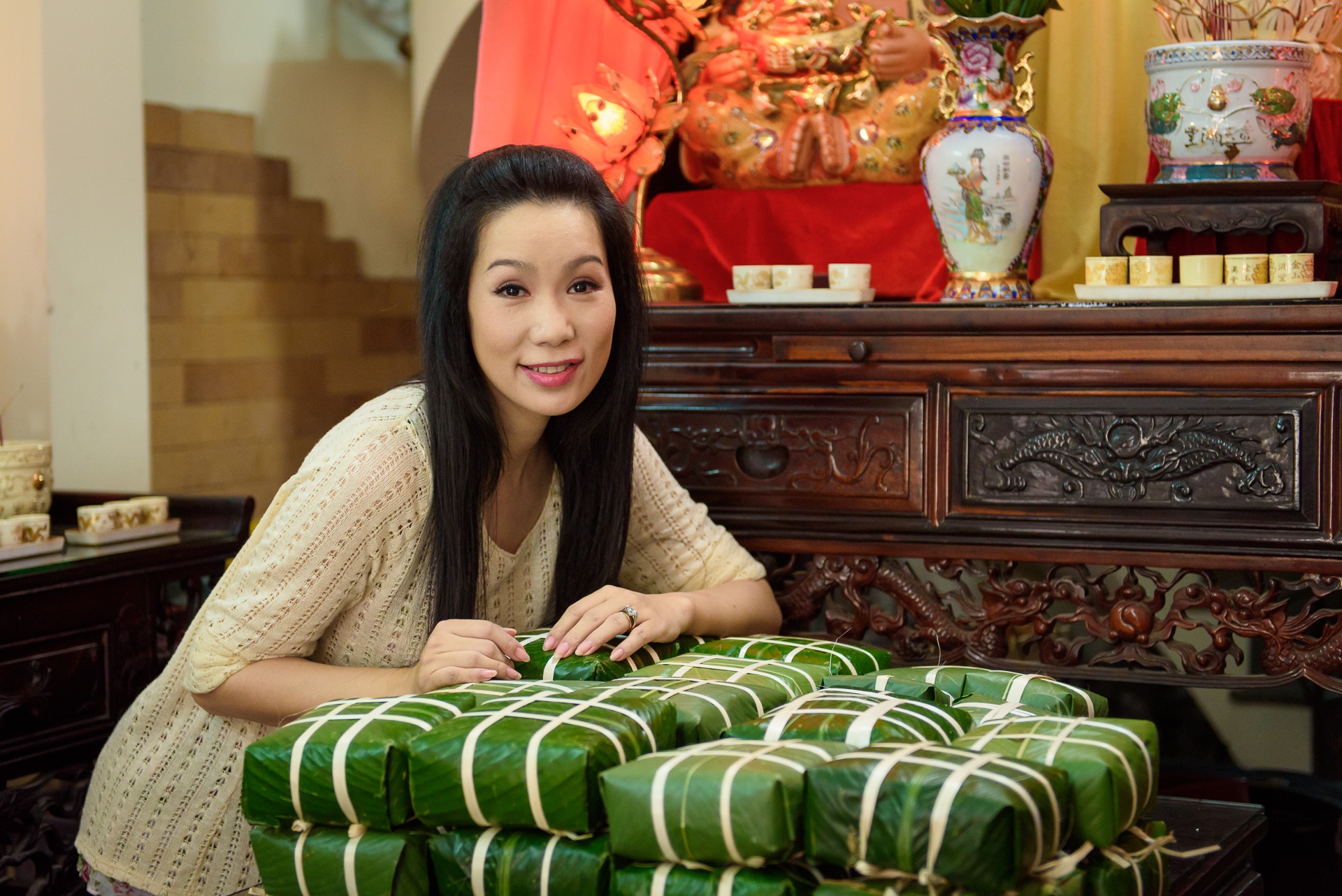 Tong lanh su My den nha Trinh Kim Chi goi banh anh 14