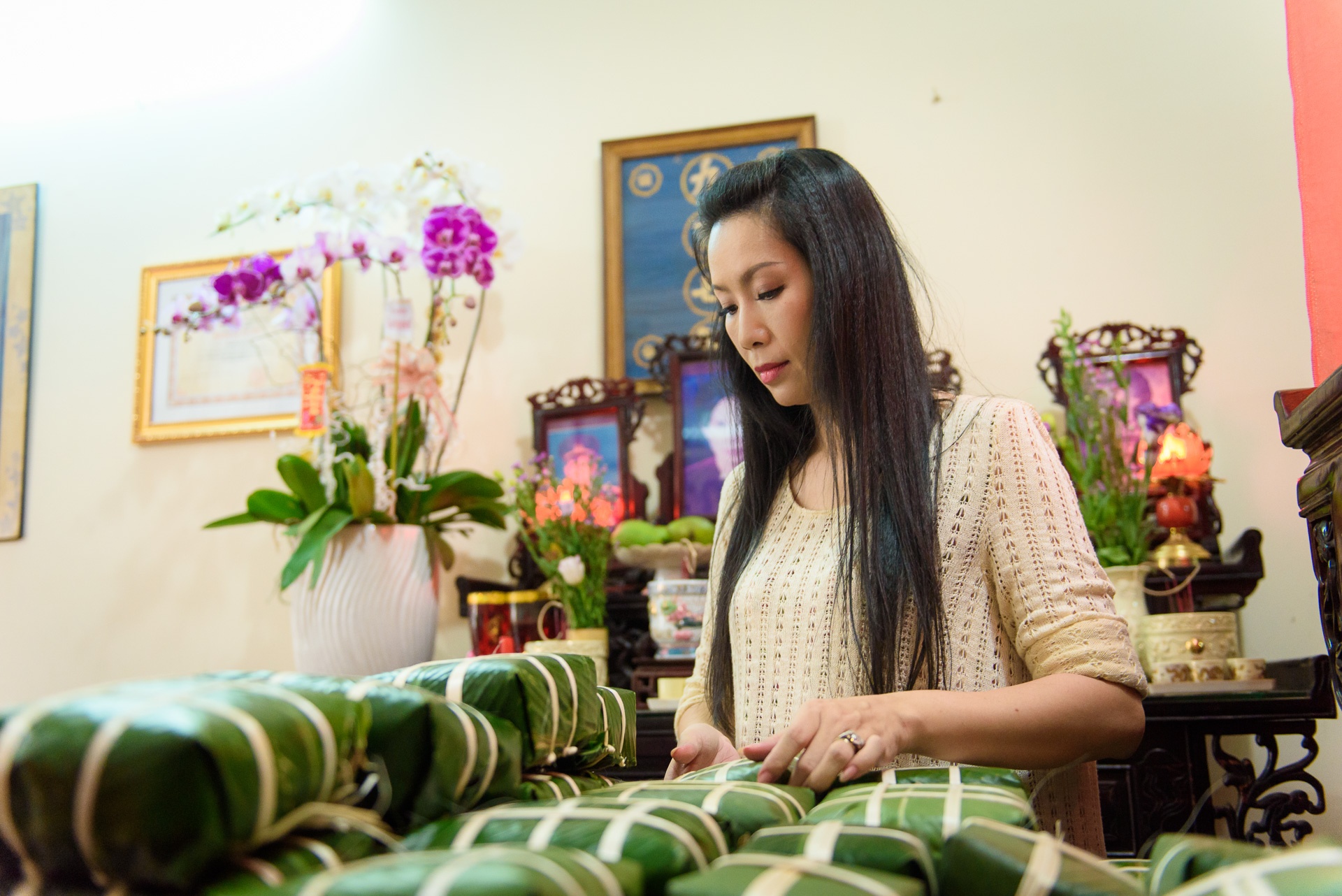 Tong lanh su My den nha Trinh Kim Chi goi banh anh 13