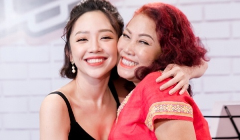 Toc Tien moi Siu Black thi pham cho hoc tro The Voice hinh anh