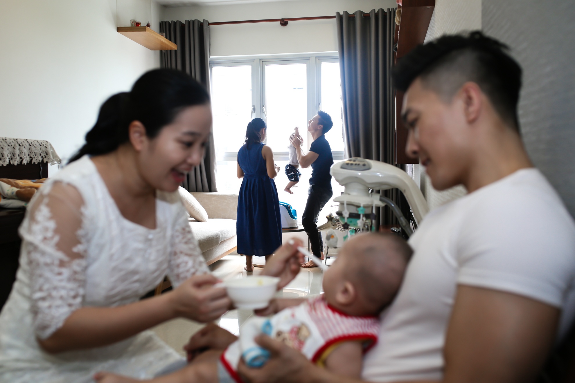 Quoc Co Quoc Nghiep tap xiec cho con trai anh 9