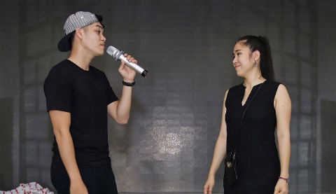 Le Phuong va chong tap hat cho le cuoi o Tra Vinh hinh anh