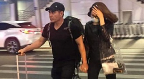 Thuy Ngan, Trung Dung 'Gao nep, gao te' nam tay o san bay, nghi hen ho hinh anh