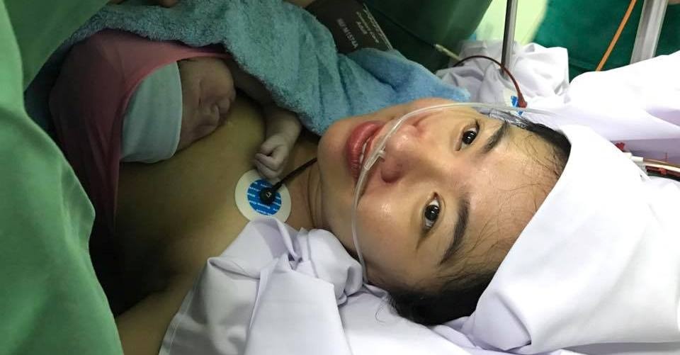 Dien vien Le Khanh sinh con trai dau long o tuoi 37 hinh anh