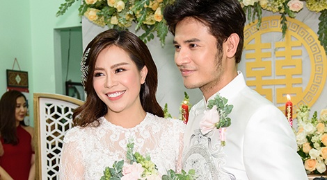 Dien vien Vu Ngoc Anh va Anh Tai hanh phuc trong le ruoc dau hinh anh