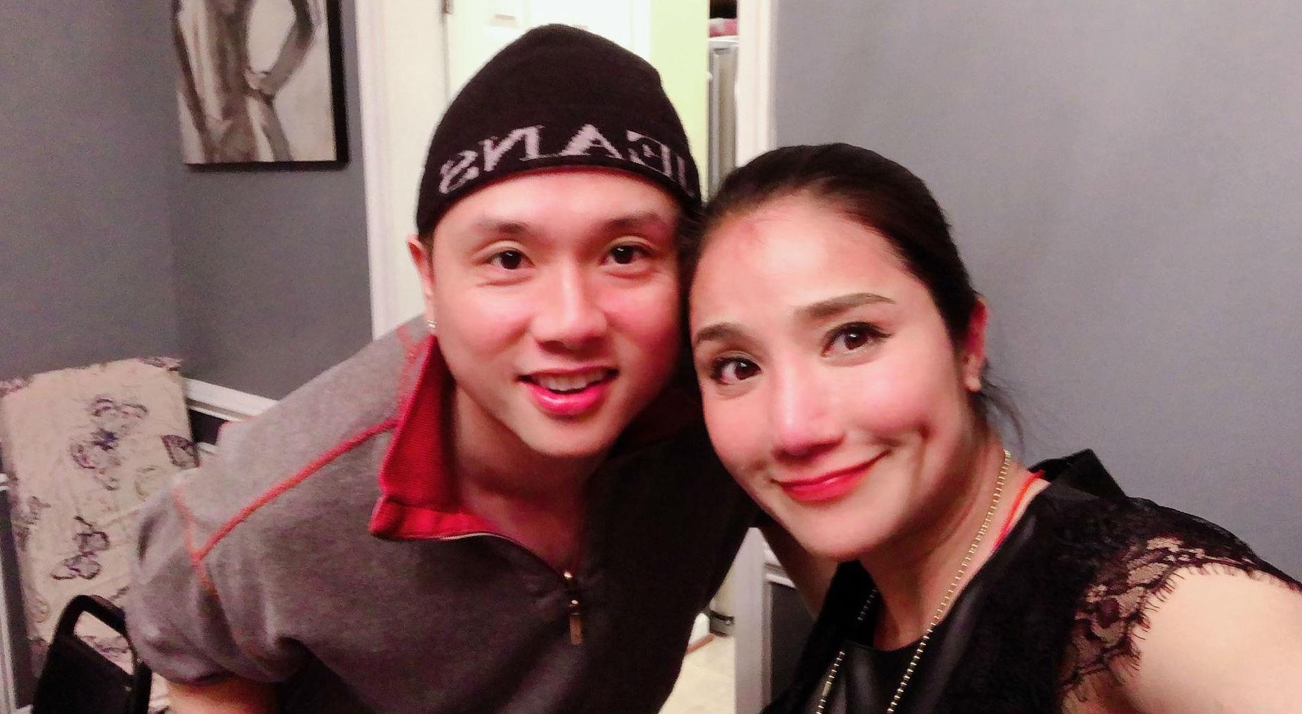 Dien vien Cat Tuong gap lai ban trai cu Han Thai Tu o My sau nhieu nam hinh anh