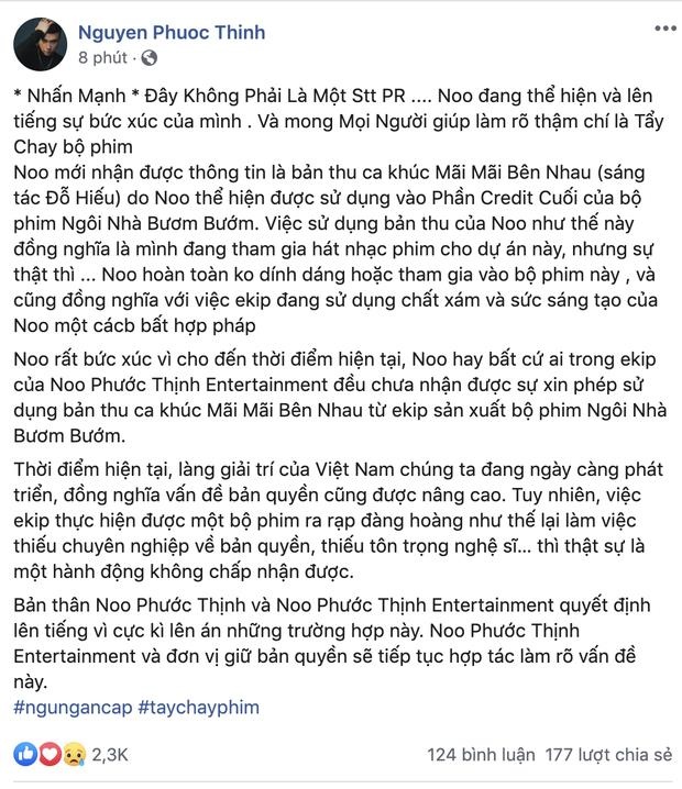 NSX phản hồi khi Noo Phước Thịnh đòi 500 triệu ảnh 1 NSX phan hoi khi Noo Phuoc Thinh doi 500 trieu anh 1