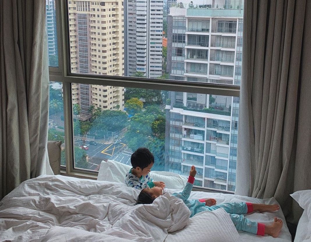 Tang Thanh Ha khoe ro mat hai con anh 2