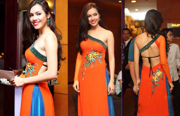 Sao Viet bi chi trich mac ao dai phan cam anh 8