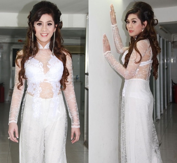 Sao Viet bi chi trich mac ao dai phan cam anh 11