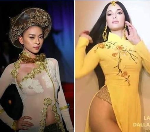 'Sao Viet con mac ao dai phan cam, co gi lai nem da du doi ca si My?' hinh anh