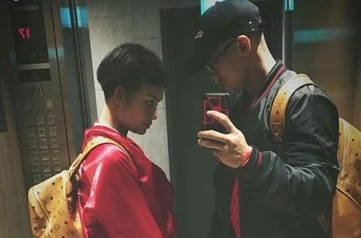 Lo anh than mat cua Miu Le va ban trai moi? hinh anh