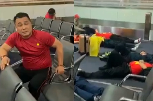 Nghe si ke canh ngu va vat o san bay anh 2