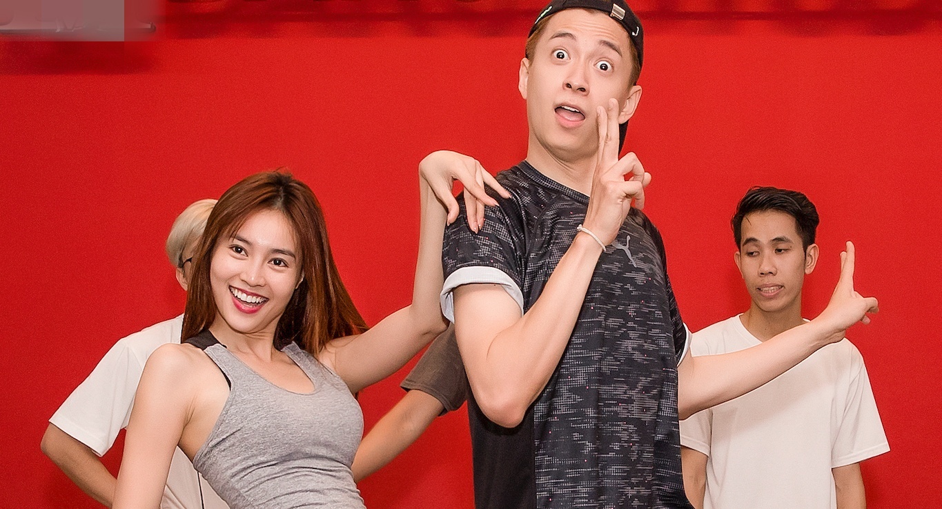 Lan Ngoc tap nhay voi Ngo Kien Huy hinh anh