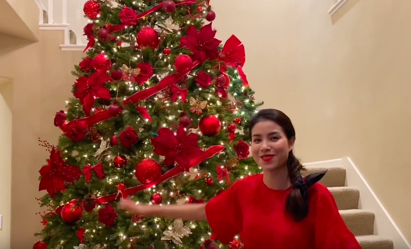 gia dinh Ly Hai don Noel anh 3