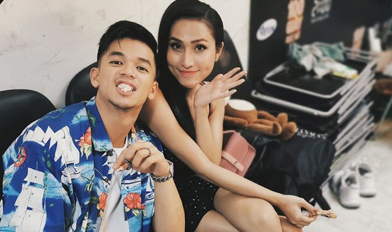 Trong Hieu dua nguoi dep chuyen gioi di an sau khi thua nhan rung dong hinh anh