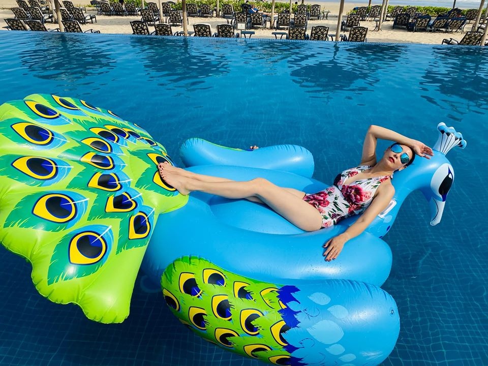 Ha Kieu Anh dien bikini anh 1