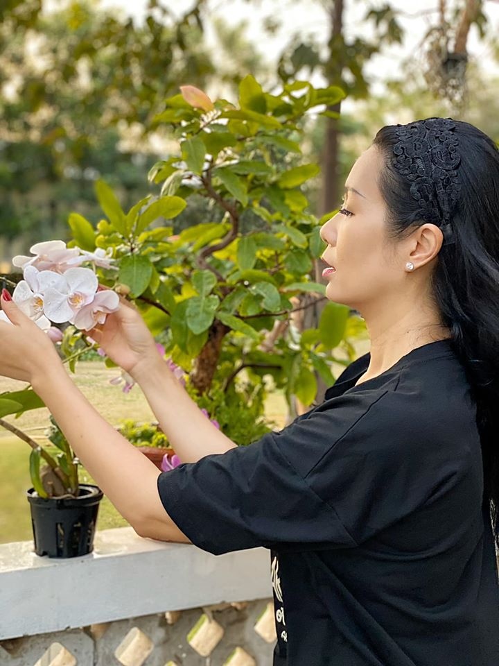 Vuon cay trong biet thu cua Trinh KIm Chi anh 2