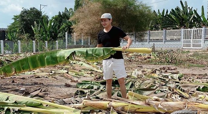 Minh Luan cai tao vuon 2.000 m2 khi ve que tranh dich hinh anh