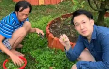 Hoai Linh hai rau o nha tho To hinh anh