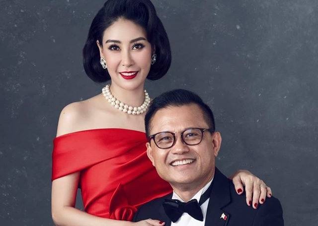 Hoa hau Ha Kieu Anh va chong ky niem 13 nam ngay cuoi hinh anh