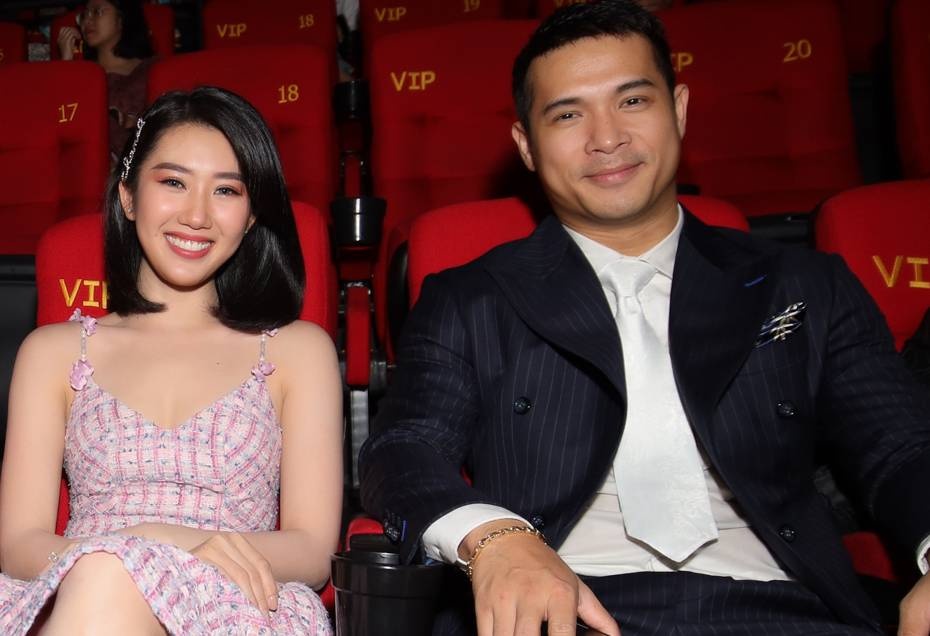 Thuy Ngan va Truong The Vinh cung di xem phim hinh anh