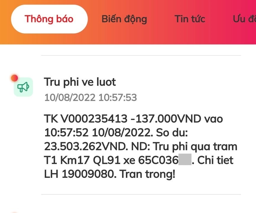 Xe dán ePass nhưng lại bị VETC trừ tiền ảnh 1 Xe dan ePass nhung lai bi VETC tru tien anh 1