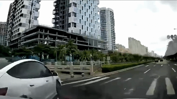 Xe Tesla lao qua lan can, bay thang xuong muong tai Trung Quoc hinh anh