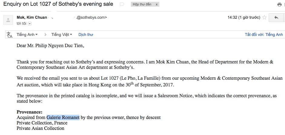 Le Pho,  Tranh gia,  Sotheby's Hong Kong anh 2