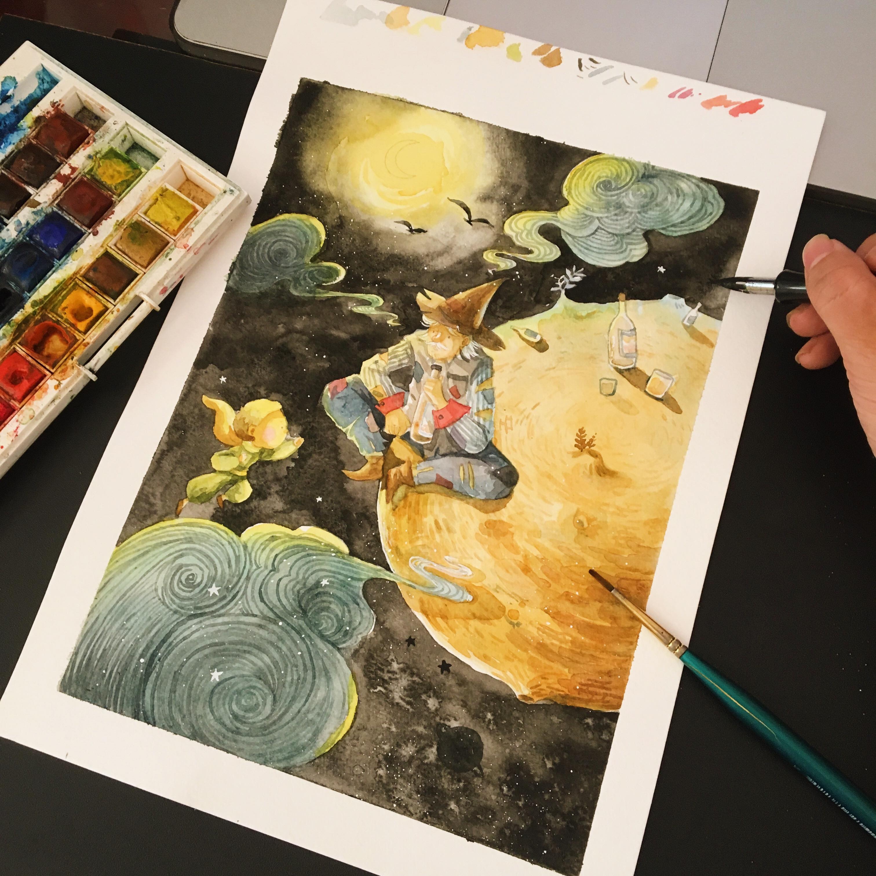 Minh họa Hoàng tử bé ảnh 3 Minh hoa Hoang tu be anh 3