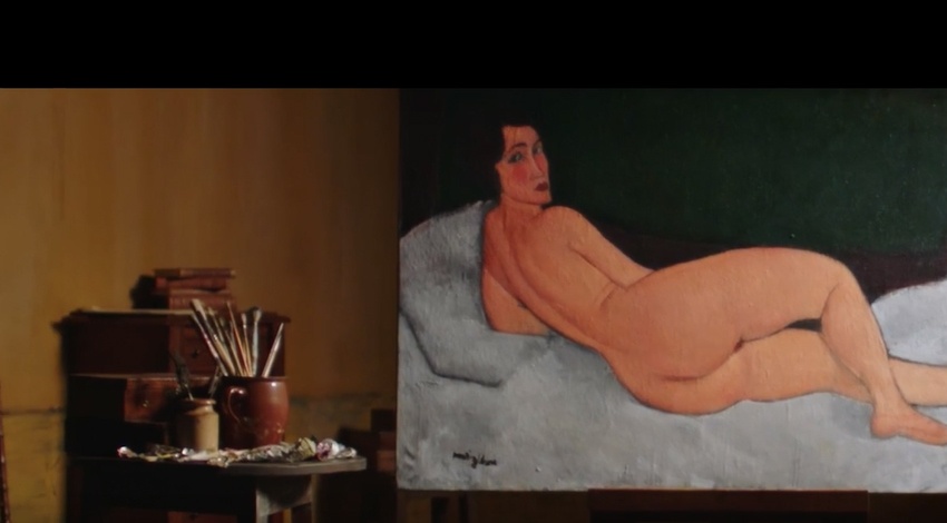 Buc hoa Nu Couche cua hoa si Modigliani hinh anh