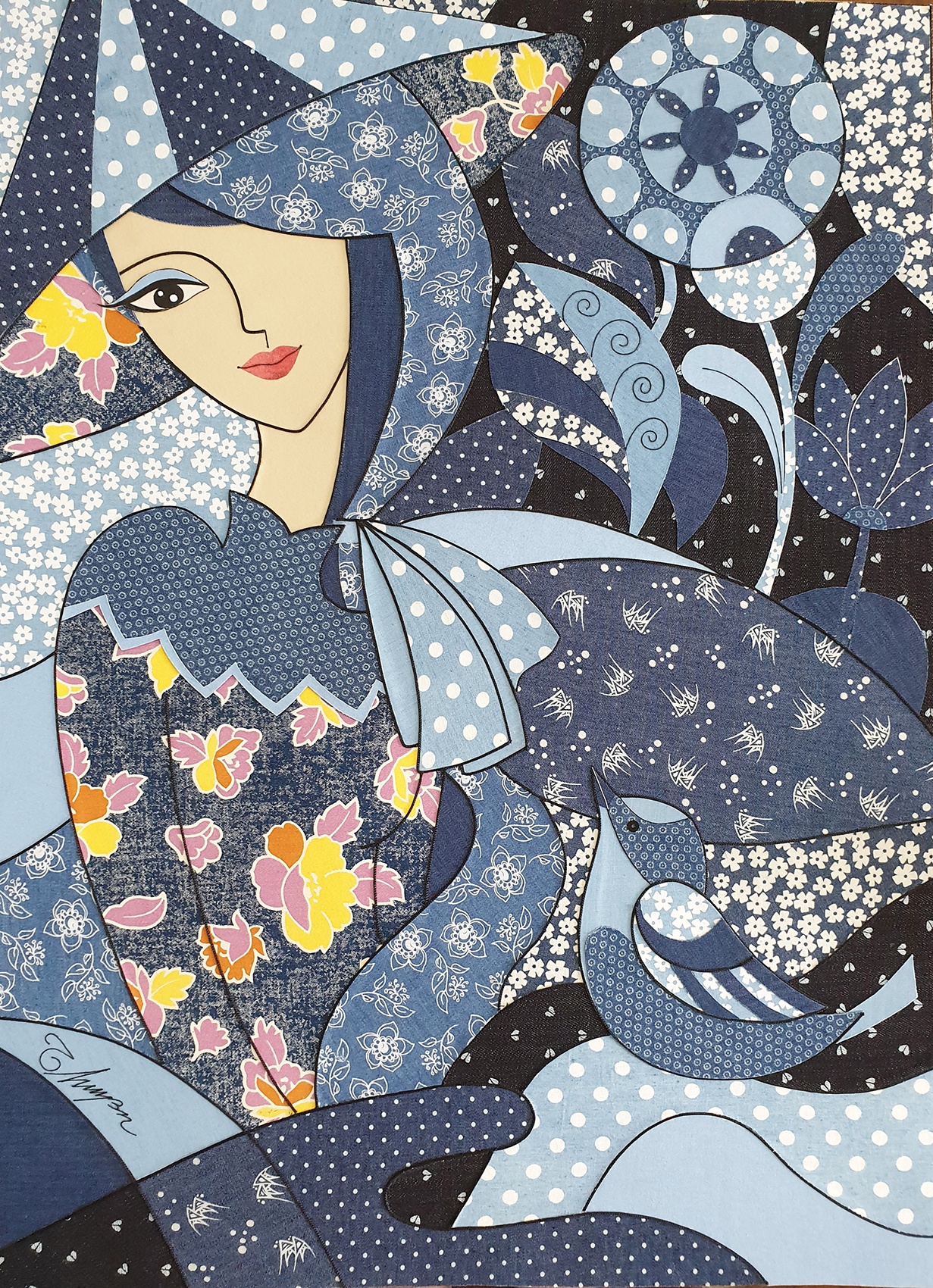 Tranh ghep vai cua Nguyen Thu Huyen anh 1