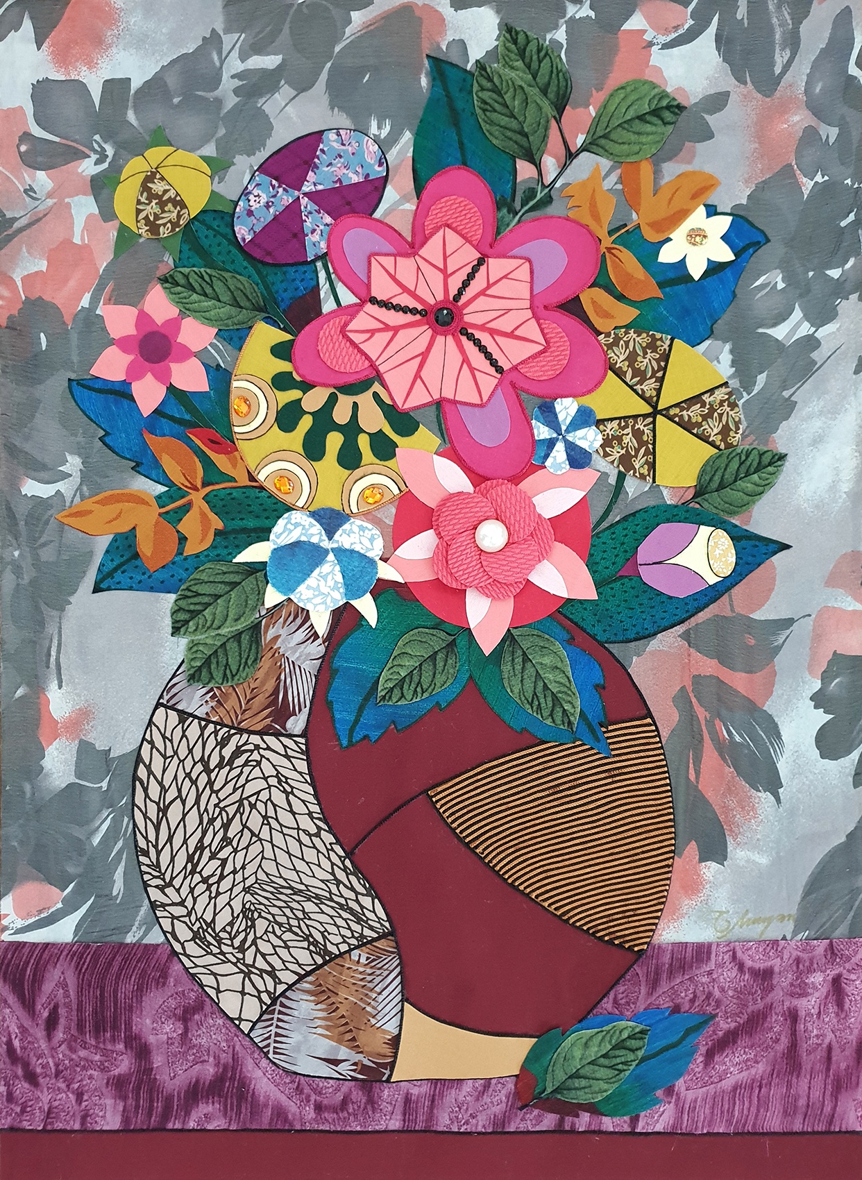 Tranh ghep vai cua Nguyen Thu Huyen anh 5