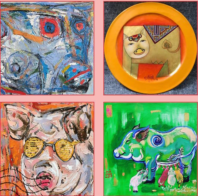 Trien lam tranh mung Tet Ky Hoi anh 2