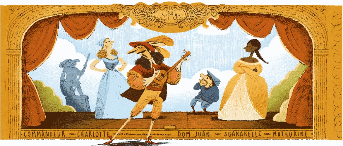 Google doodle vinh danh Moliere anh 2