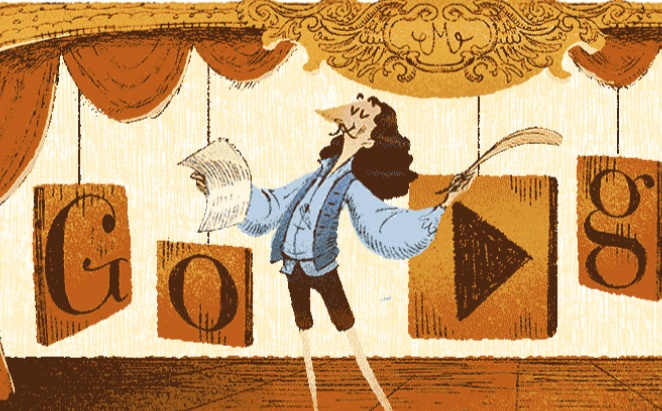 Google doodle vinh danh Moliere hinh anh