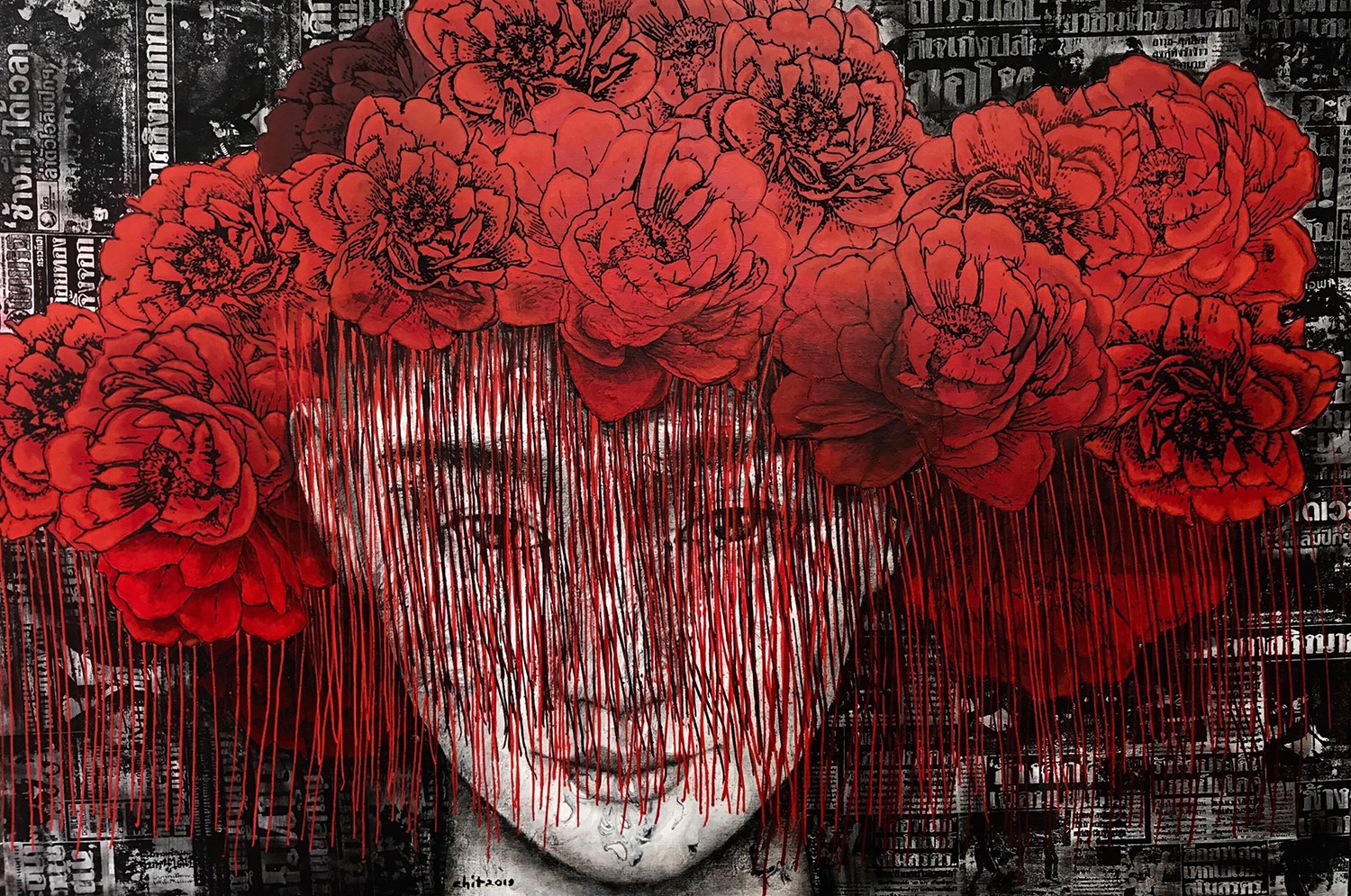 Dien mao chau A trong tranh hoa si Thai anh 9